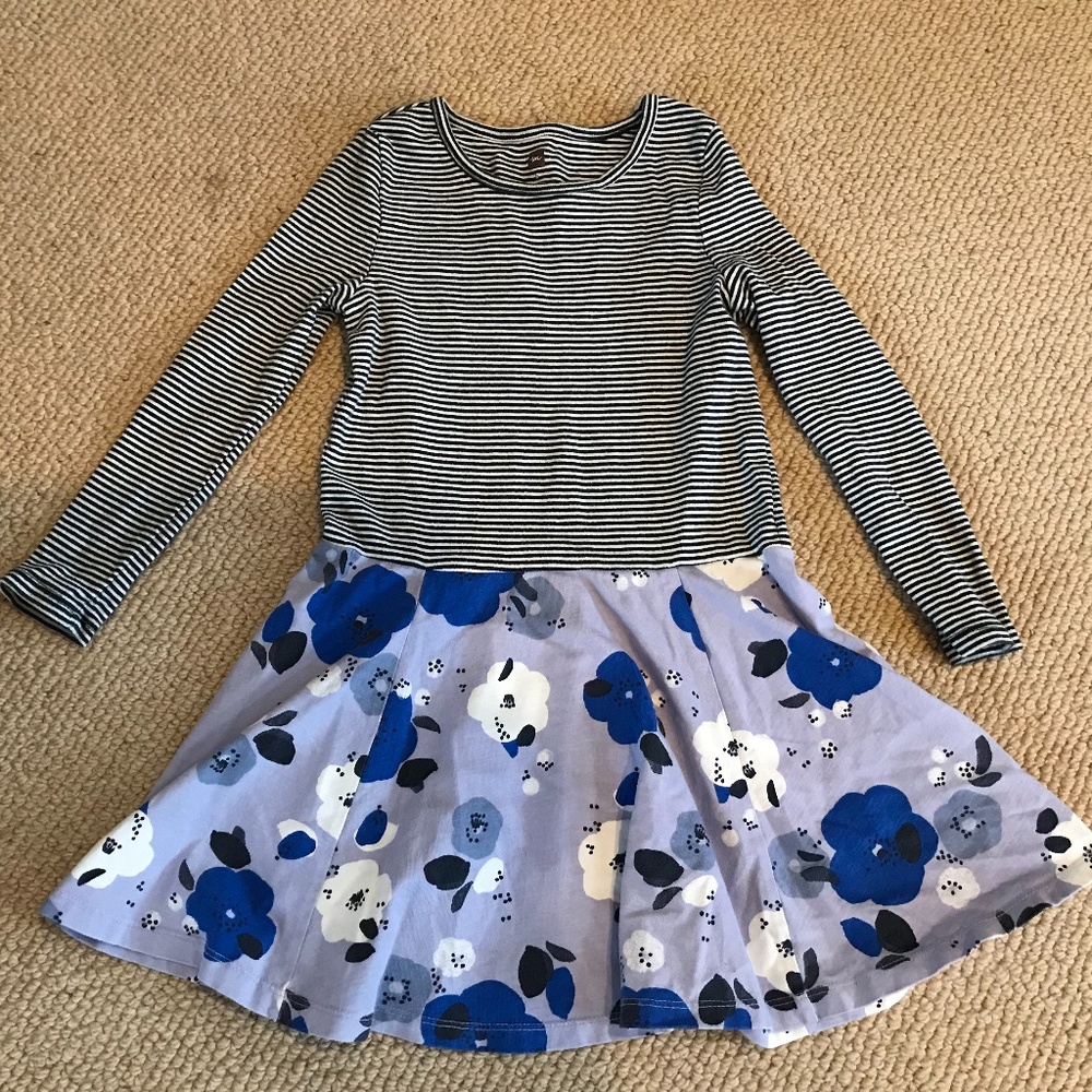 Tea Cotton Long Sleeve Dress